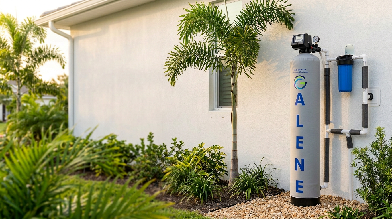 Galene whole-home water system installed outside a Florida home